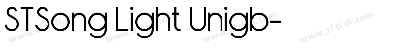 STSong Light Unigb字体转换